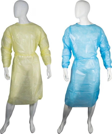 PP/PE Clinical Isolation Gowns Level 4 Medical Knitted Cuff & Velcro Back - UNI (S, M, L)