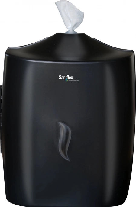 Saniflex ABS Plastic Wall Mounted Wipe Dispenser Black