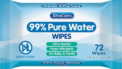XtraCare 99% Pure Water Hypo-allergenic Wipes Pack of 72