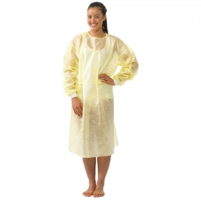 HALYARD Impervious Full Back Comfort Gown, Yellow