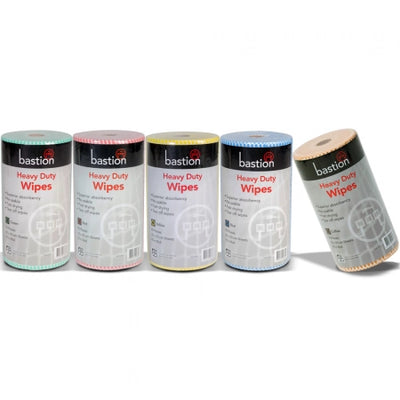 Bastion Heavy Duty Dry Towels Wipes - 90 Towels per 45m Roll (Chux Equivalent)