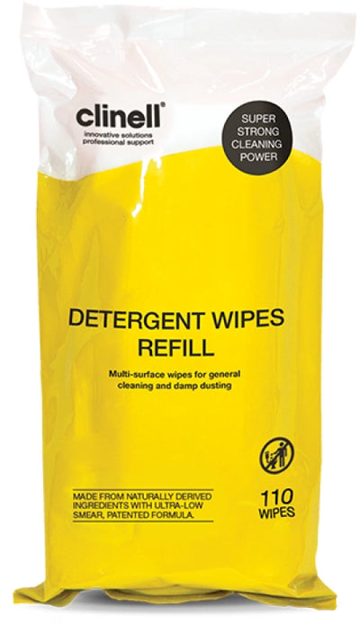 Clinell Multi-surface Detergent Wipe Refills - Refill of 110