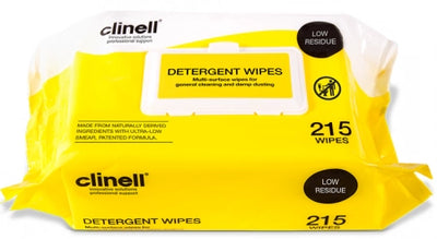 215/Pack Clinell Multi-surface Detergent Wipes