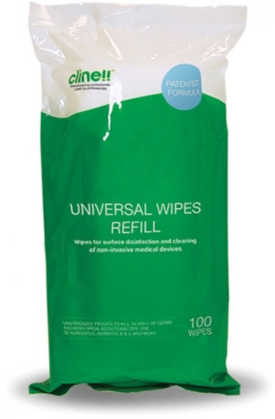 100/Tub Refill Clinell Universal Disinfectant Wipes