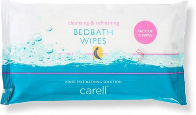 8/Pack Carell Cleansing & Refreshing Bed Bath Wipes