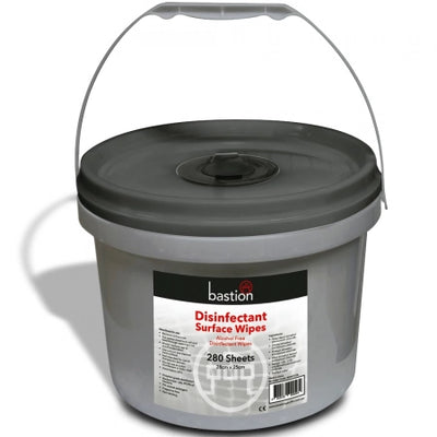 280/Pack Bastion Hospital Grade Disinfectant Surface Cleaning Wipes Non-Alcohol 30gsm