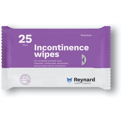 12/Carton Reynard Health Incontinence Wipes (25 Wipes/Pack)