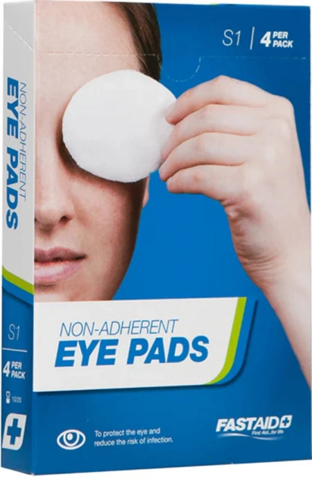 FastAid S1 Non-Adherent Eye Pads Pack of 4