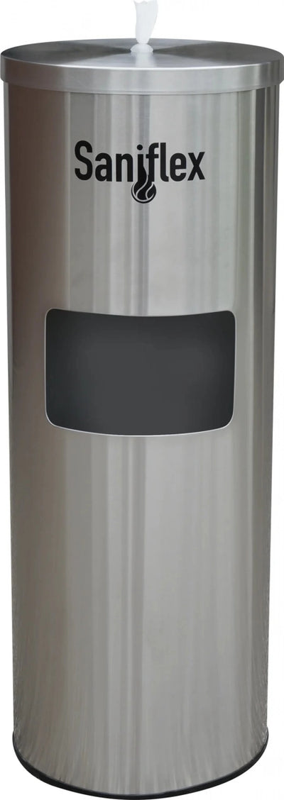 Saniflex Stainless Steel Dispenser Unit Silver
