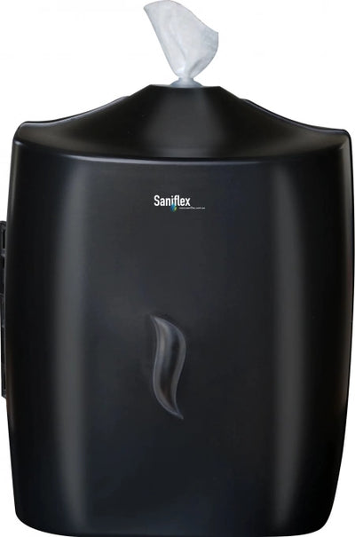Saniflex ABS Plastic Wall Mounted Wipe Dispenser Black