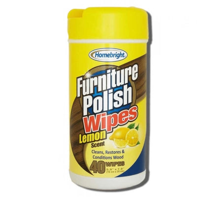 40 Wipes HomeBright Furniture Polish Wipes 15x20cm