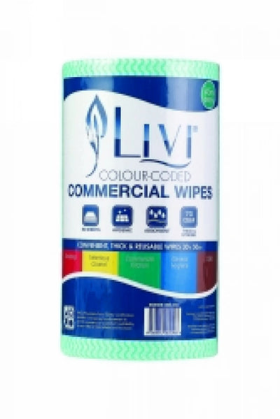 COMMERCIAL WIPES LIVI ESSENTIALS GREEN