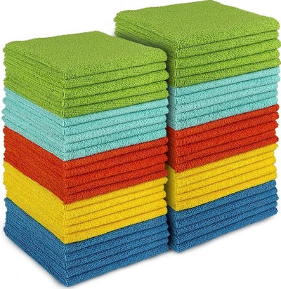 1 Pack 1kg Microfibre Rags Assorted Sizes Colours Average Pack of 20pcs