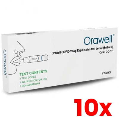 10 X Orawell Covid-19 Antigen Rapid Oral Swab Single Test Kit exp. 01/2024