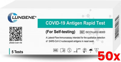 50 X 5/Pack Clungene Covid-19 Rapid Antigen Test Kit Nasal Very high sensitivity Exp. 2027 (Special discounts for Pharmacies please contact us)