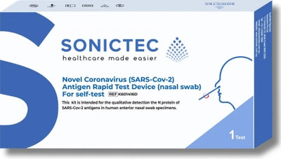 Sonictec COVID-19 / RSV / Influenza / A&amp;B 4-in-1 Rapid Antigen Combo Test (Nasal)